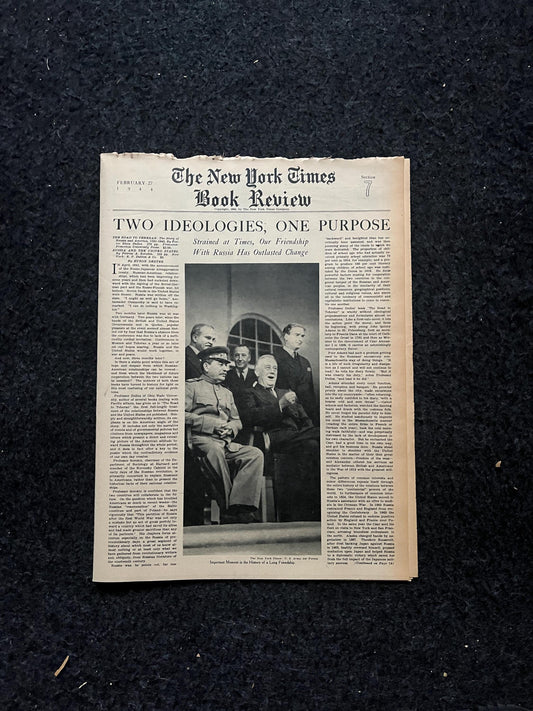 Vintage 1944 WW2 Magazine Section, Original Newspaper, Military History Gifts, Gifts for Dad Him, History Collectibles, WW2 Memorabilia