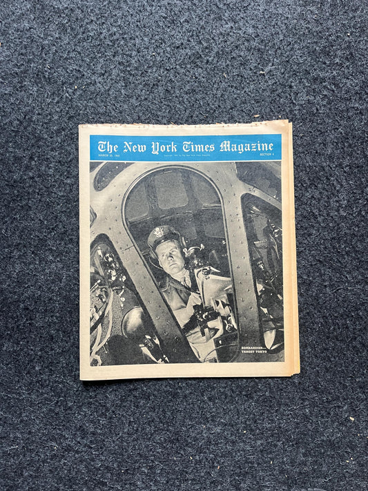 Vintage 1945 WW2 Magazine Section, Original Newspaper, Military History Gifts, Gifts for Dad Him, History Collectibles, WW2 Memorabilia