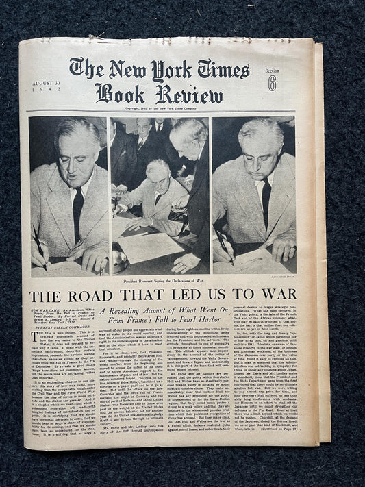 Vintage 1942 WW2 Magazine Section, Original Newspaper, Military History Gifts, Gifts for Dad Him, History Collectibles, WW2 Memorabilia