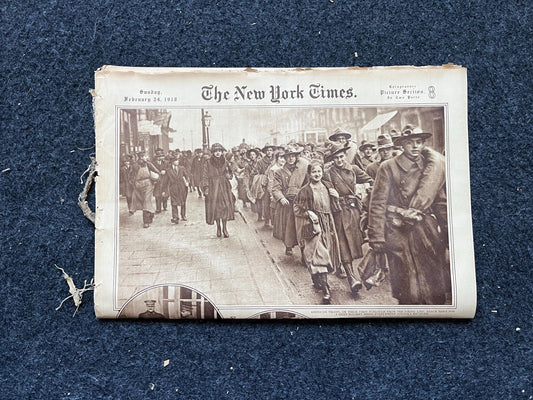 WWI Vintage Newspaper Pictorial Section, World War One Memorabilia and Gifts, History and Nerdy Souvenirs, Vintage Original Newspaper