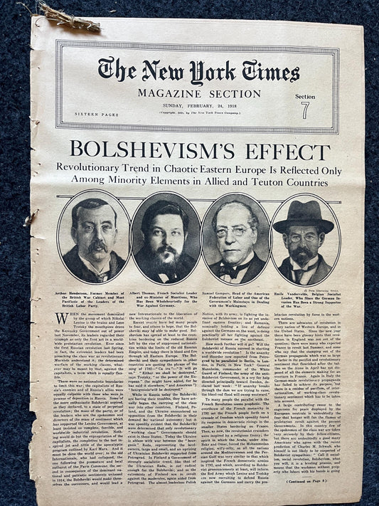 WWI 1918 Bolshevik Revolution Book and Writings, USSR Soviet Union Memorabilia, October Revolution and WWI Memorabilia, History Gifts