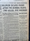1934 Jon Dillinger Escapes Posse Newspaper, Gifts for Him, Kansas City Memorabilia Souvenirs, True Crime Memorabilia, Bar Mancave Gifts