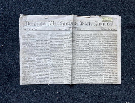 1866 General Grant For Presidency, Republican Gifts, Civil War History, American History Gifts, Original Vintage Newspaper, Presidency Art