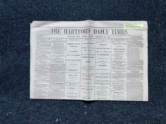 1863 Dictator Ironclad Comissioned, Civil War Original Newspaper, History Memorabilia Gift, Gifts for Dad, Vintage Collectibles