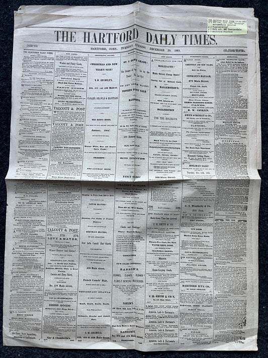 1863 Dictator Ironclad Comissioned, Civil War Original Newspaper, History Memorabilia Gift, Gifts for Dad, Vintage Collectibles