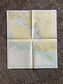 Large 1950s Map of Hawaii and Oahu 32 x 46, Pearl Harbor Maps, Vintage Travel Art, Hawaiian Artwork, Hawaiian Souvenirs Gifts, Island Art