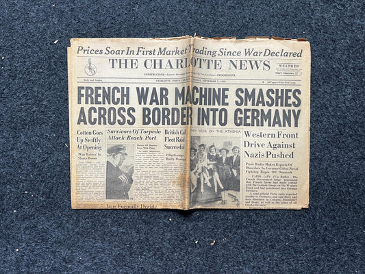 1939 WW2 French Army Invades Germany - Invasion of Poland, Fall of France, WW2 Memorabilia, World War 2 Gifts, History Gifts, WW2 Propaganda