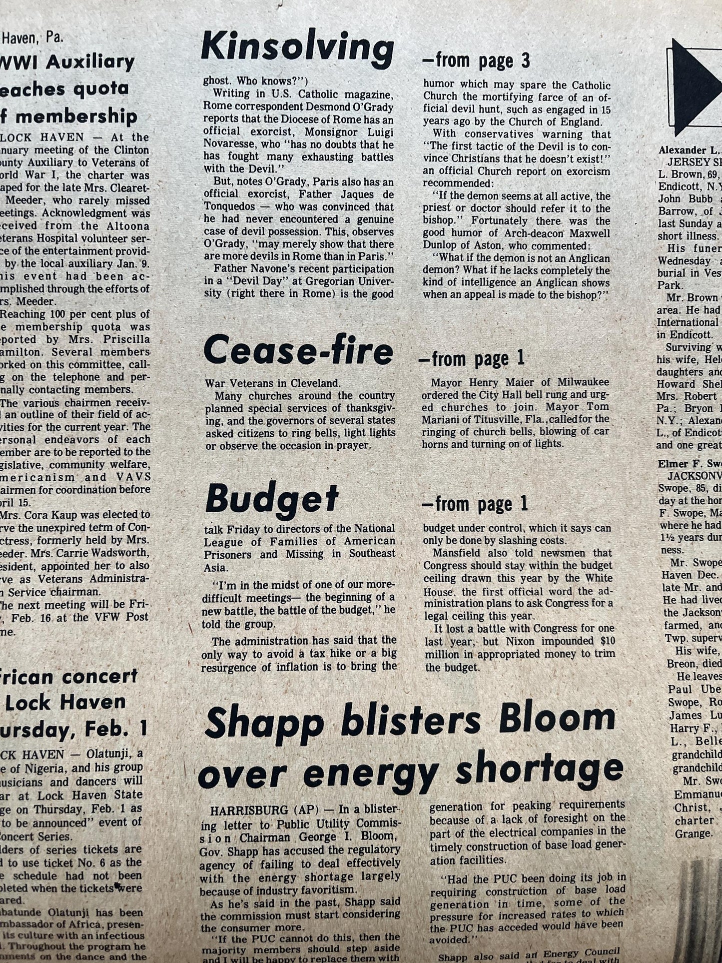 End Of Vietnam War - Nixon Ends War in Vietnam January 24th 1973 - Original Vintage Newspaper