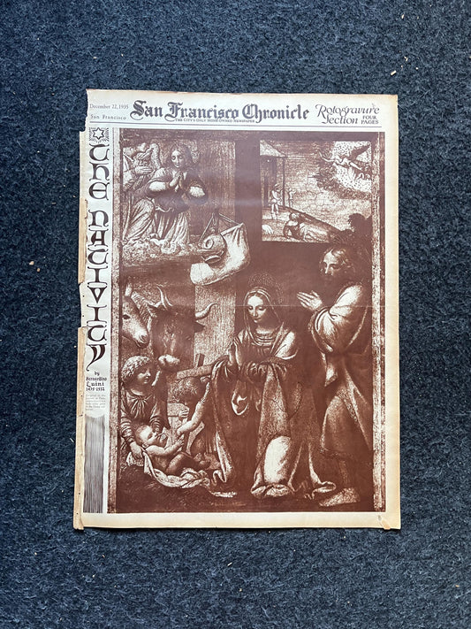 Christmas Vintage Newspaper Pictorial Section, World War One Memorabilia and Gifts, History and Nerdy Souvenirs, Original Newspaper