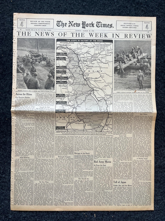 Best of the Rest - Late WW2 European Theatre Newspaper - Original Vintage World War 2 Memorabilia Newspaper - US Allied Forces Liberate WWII