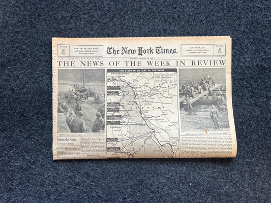 Best of the Rest - Late WW2 European Theatre Newspaper - Original Vintage World War 2 Memorabilia Newspaper - US Allied Forces Liberate WWII