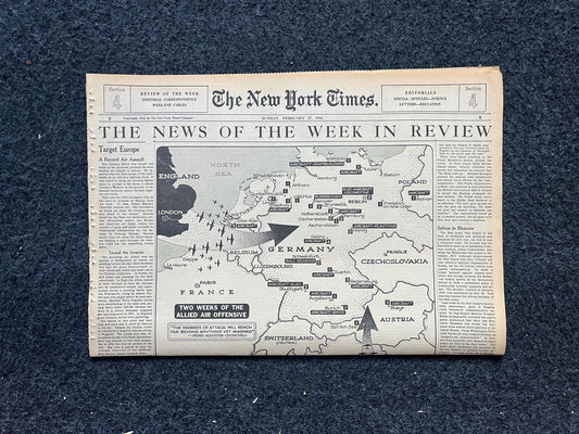 Best of the Rest - Late WW2 European Theatre Newspaper - Original Vintage World War 2 Memorabilia Newspaper - US Allied Forces Liberate WWII