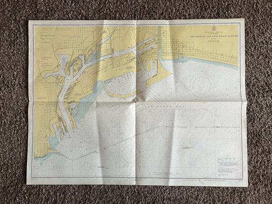 1950s Large Map of Los Angeles 32 x 46, Vintage Maps Beach Wall Decor, LA California Beaches, San Francisco Souvenirs, Beach Bum Gifts Decor