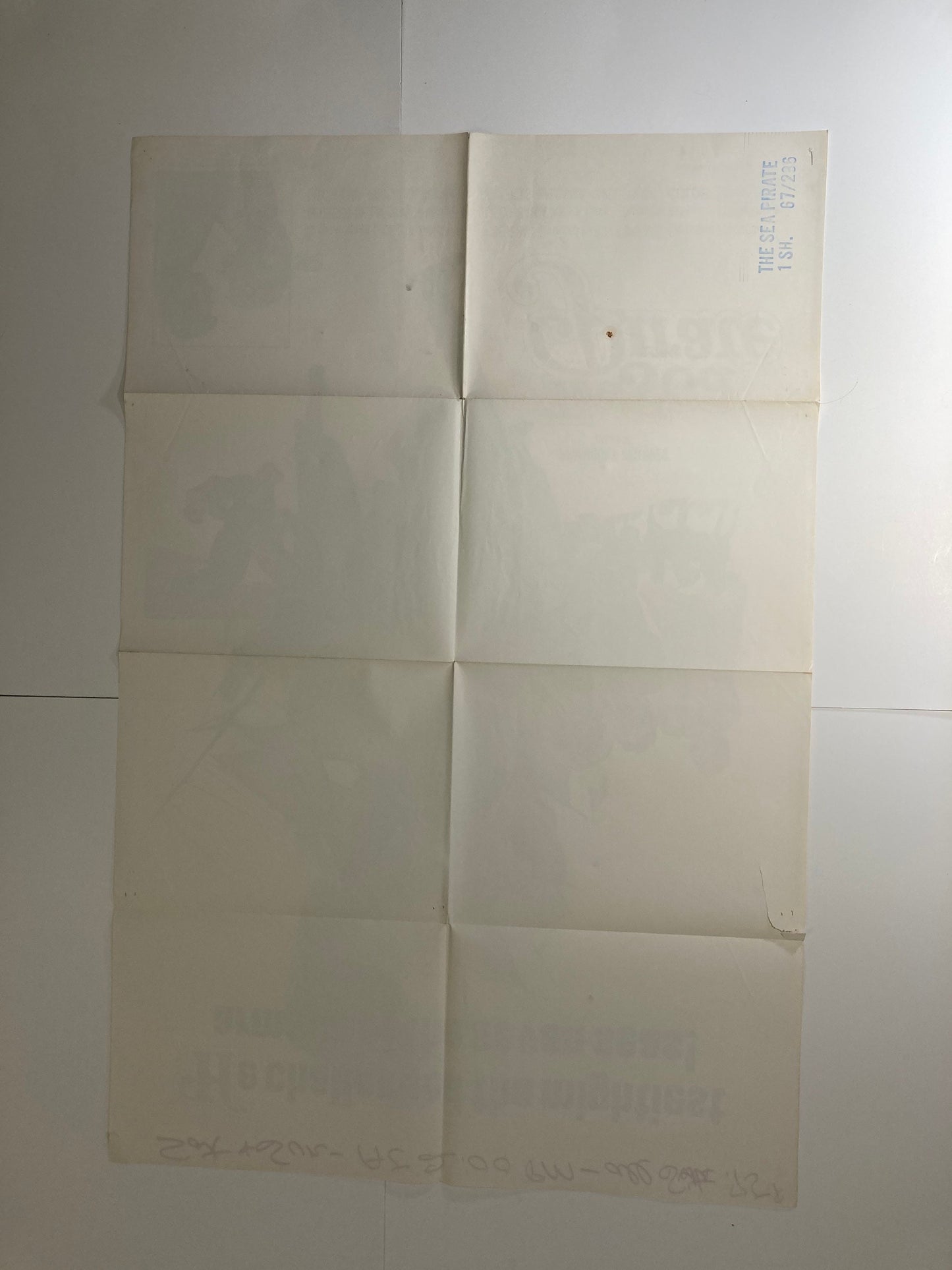 Vintage 1967 Swashbuckler Pirate Film    -The Sea Pirate- Original Pirate Poster