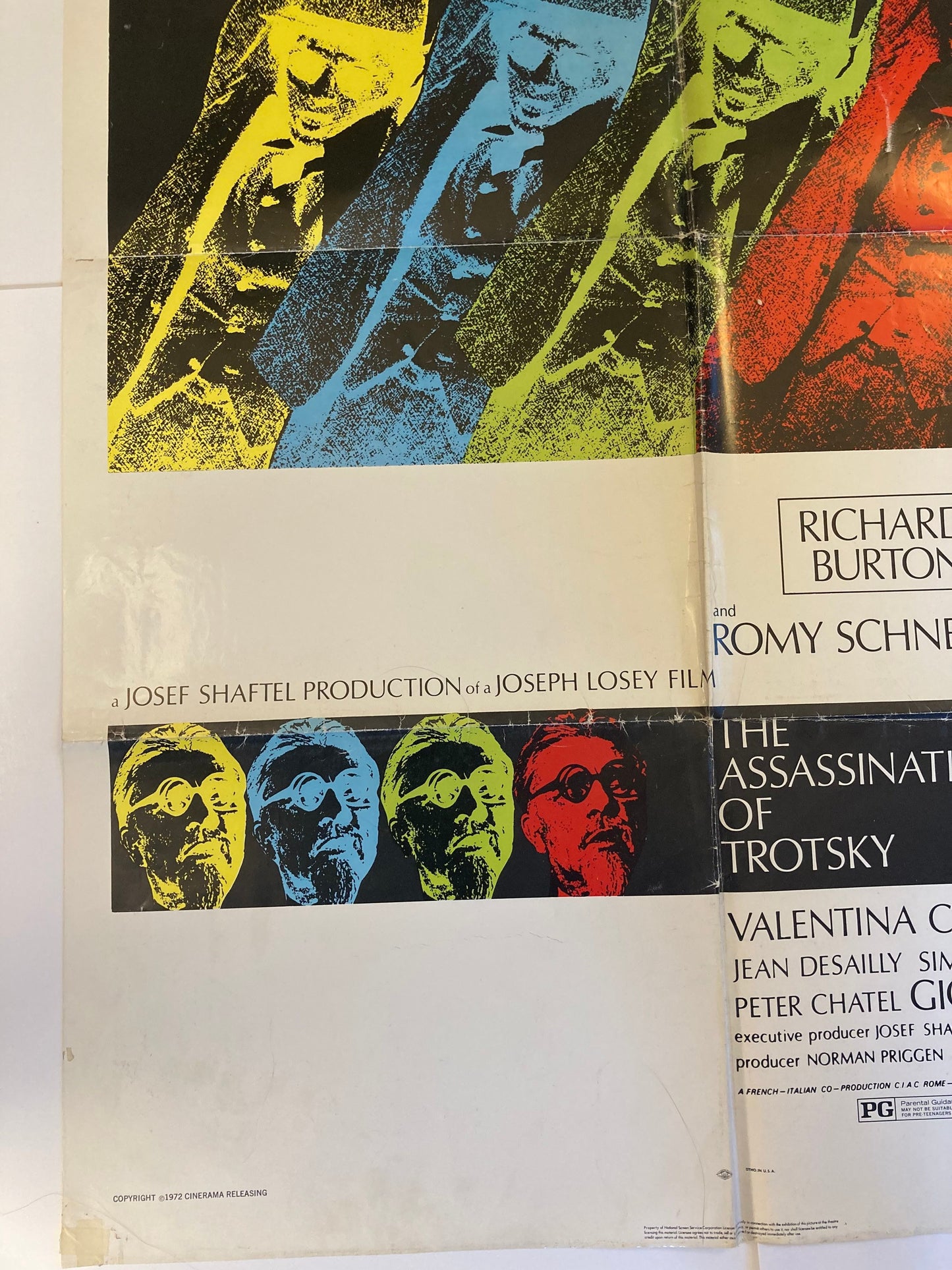 Vintage 1960s -The Assassination of Trostky - Original Russian Move Poster of Leninism vs Stalinism