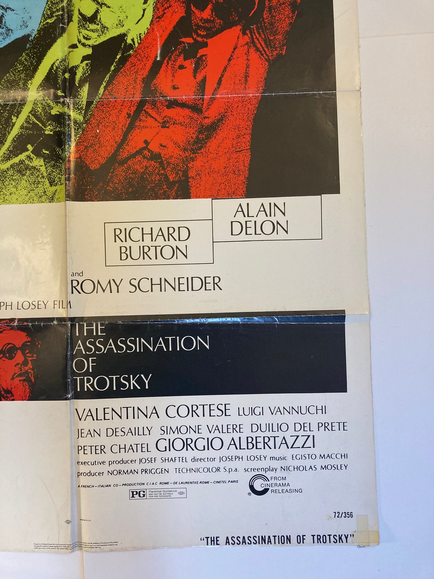 Vintage 1960s -The Assassination of Trostky - Original Russian Move Poster of Leninism vs Stalinism