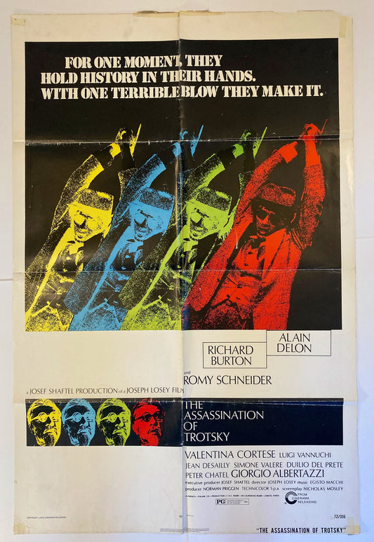 Vintage 1960s -The Assassination of Trostky - Original Russian Move Poster of Leninism vs Stalinism