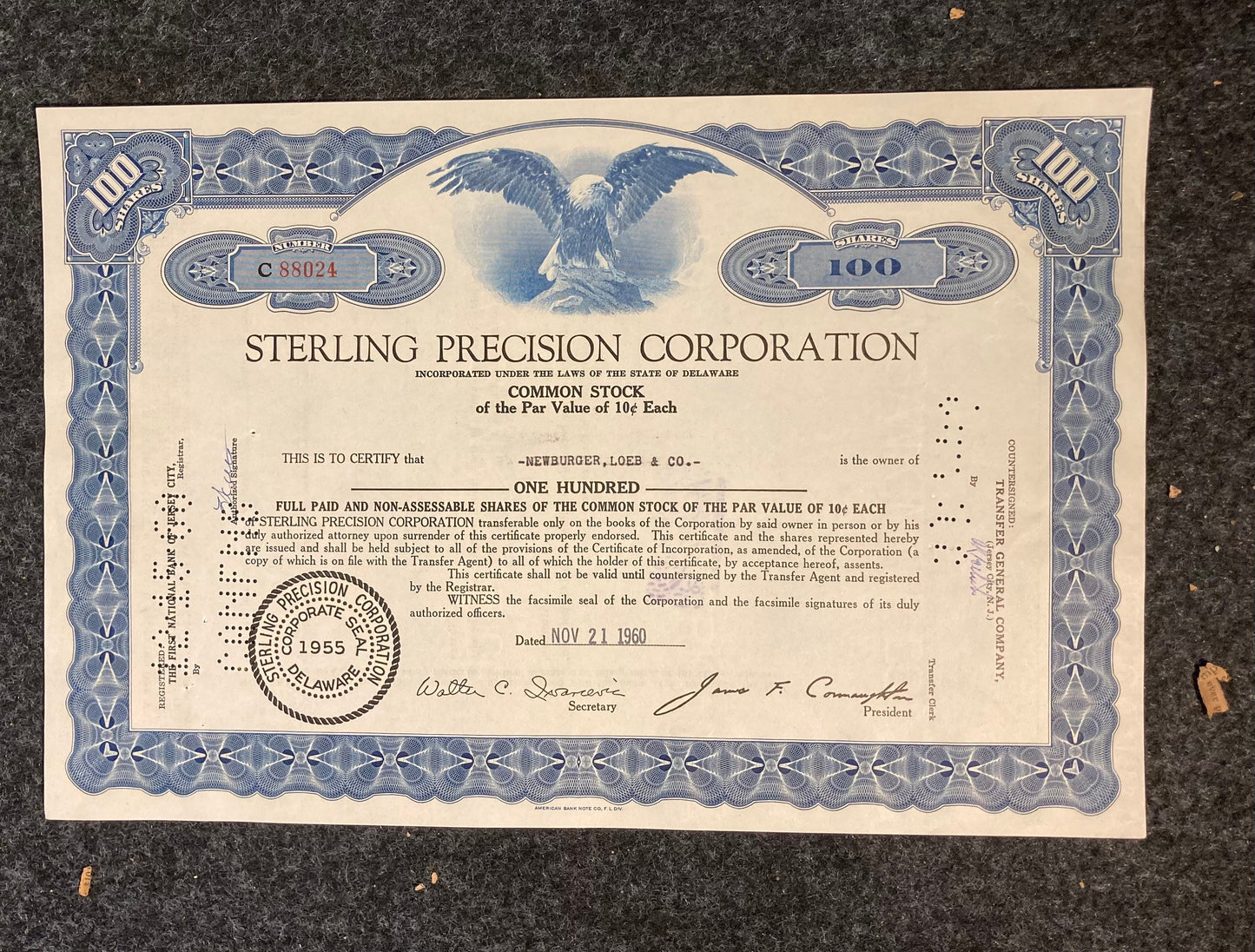 1930s Insurance Company Certificates - Money Art - Stock Art -Great Depression Art