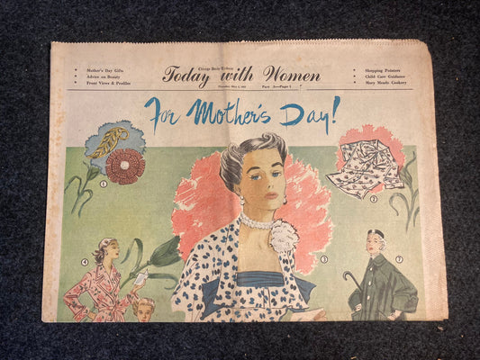 1951 Mother’s Day Buyer’s Guide - Great Art - Mother’s Day Gift - Newspaper on Motherhood and Feminism
