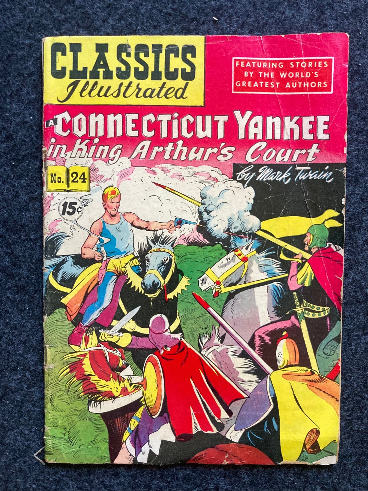 1950’s Swords and Sandals Classic Comic Books - Classics Illustrated — Mark Twain - Iliad - Men of Iron