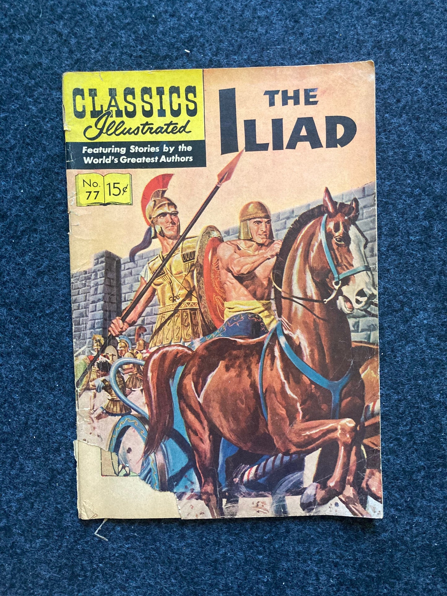 1950’s Swords and Sandals Classic Comic Books - Classics Illustrated — Mark Twain - Iliad - Men of Iron