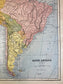 Original 1906 Double sided Map of Maine and South America - Antique Framed Or Unframed Map – American Cartography Vintage Atlas Map Wall