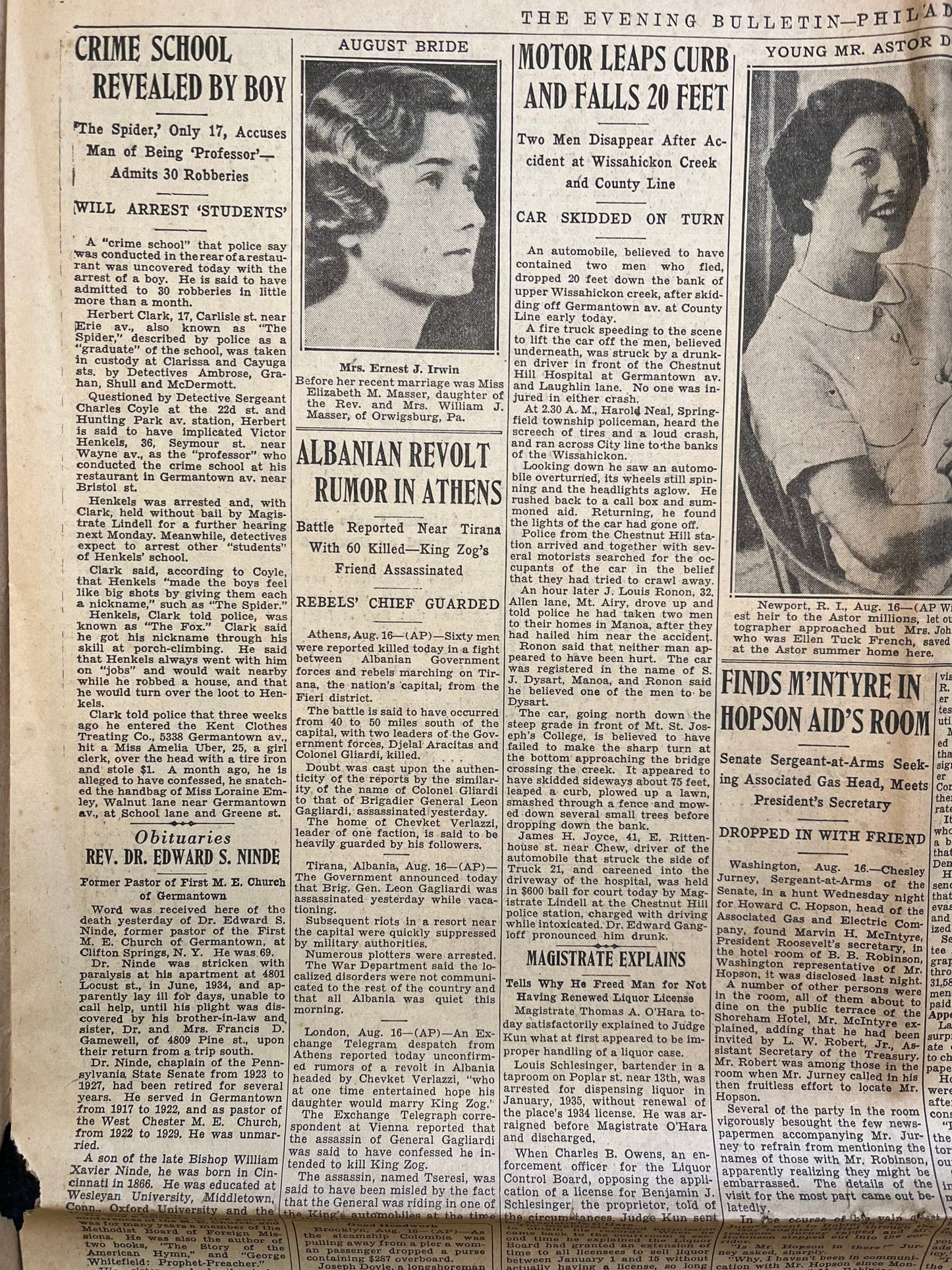 1935 Vaudeville Star Will Rogers Airplane Crash Death - 1935 Movie History Silent Film Stars - Original Vintage Newspaper