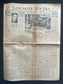 1940 Finnish Soviet Winter War Vintage Newspaper - USSR Invades Finland - Communist Defeat - Original Vintage Newspaper