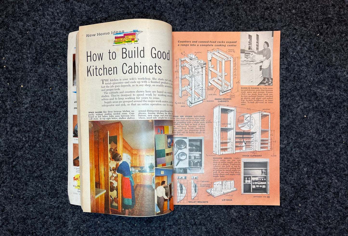 Vintage Popular Science Magazine -Home Living Retrofuturism- Prefab Houses, 1960s 1970s housing styles fashion - Gifts for Her - Original Ma