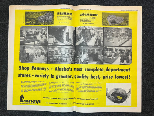 1960s Fairbanks Alaskan Vintage Newspapers - Cold War Alaska Command - Vintage Travel Posters -Americas Last Frontier - Alaskan History