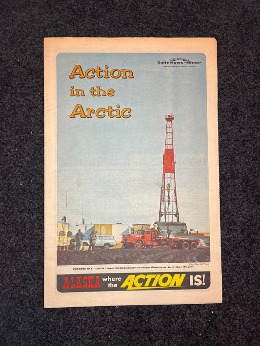 1960s Fairbanks Alaskan Vintage Newspapers - Air Alaska Alaskan News 5 - Vintage Travel Posters -Americas Last Frontier - Alaskan History In