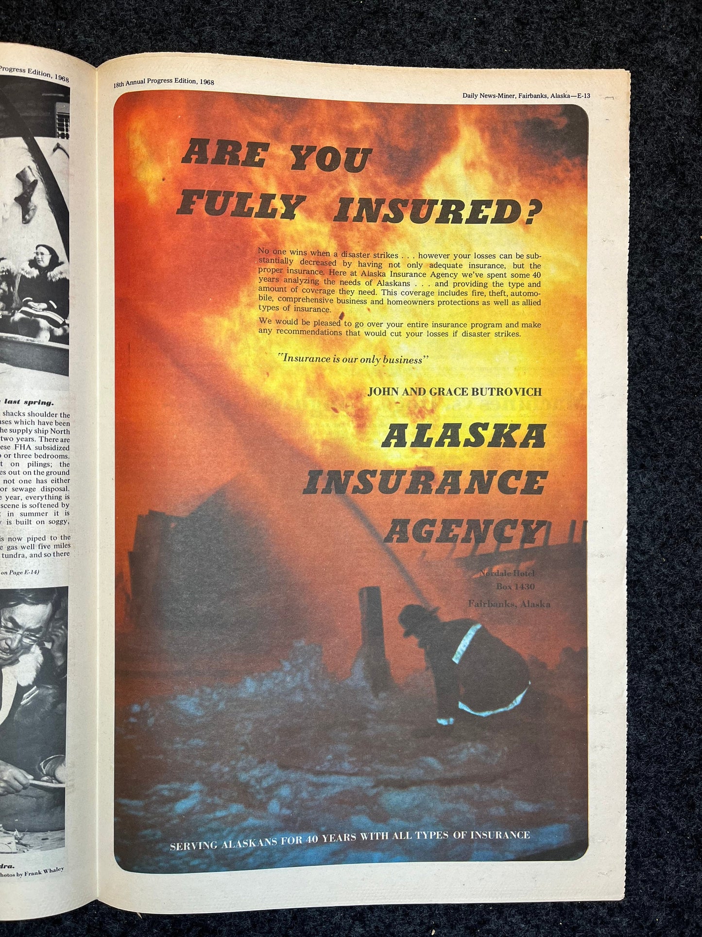 1960s Fairbanks Alaskan Vintage Newspapers - Air Alaska Alaskan News 5 - Vintage Travel Posters -Americas Last Frontier - Alaskan History In