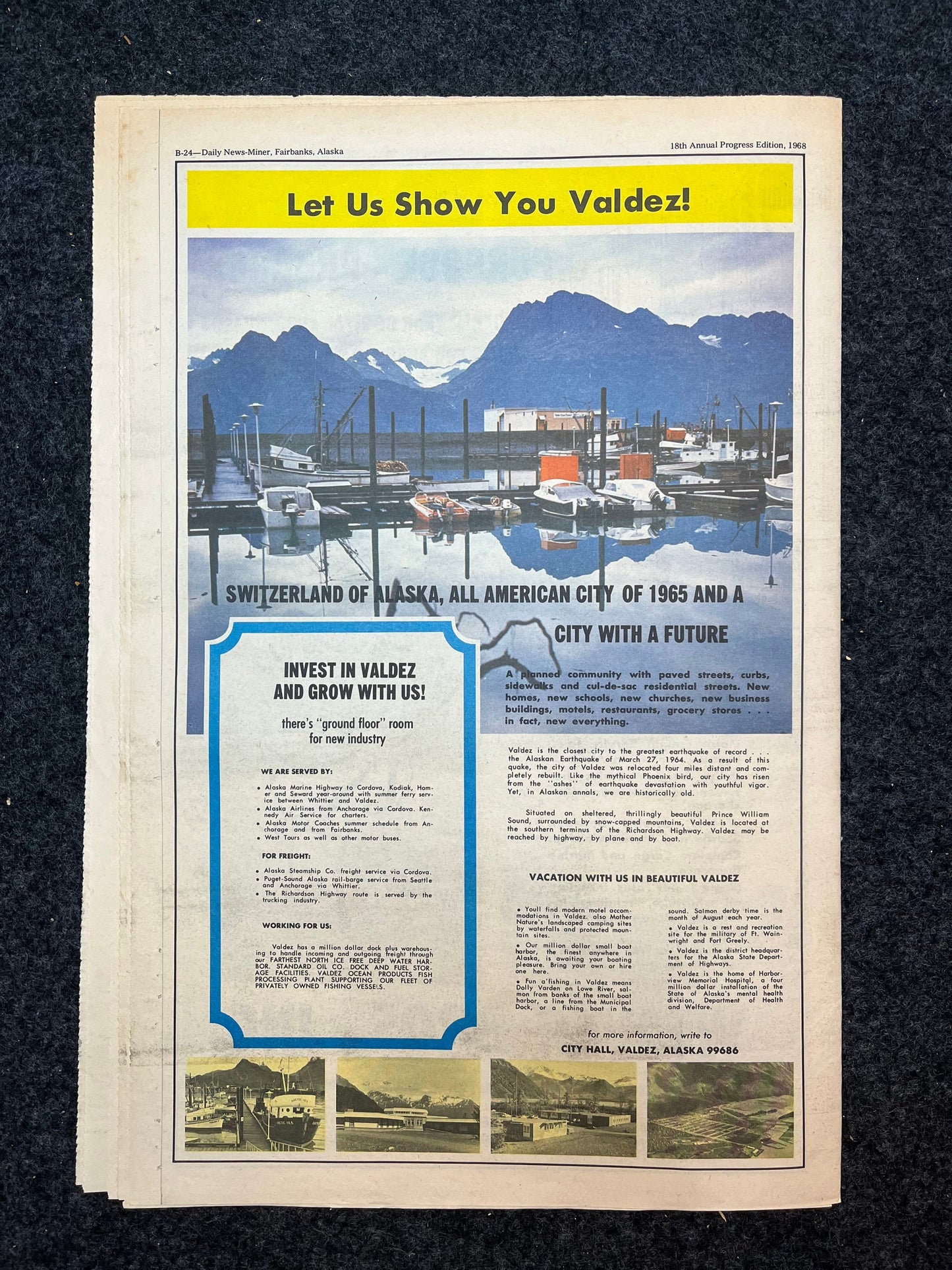 1960s Fairbanks Alaskan Vintage Newspapers Alaskan Railroad - Vintage Travel Posters -Americas Last Frontier - Alaskan History