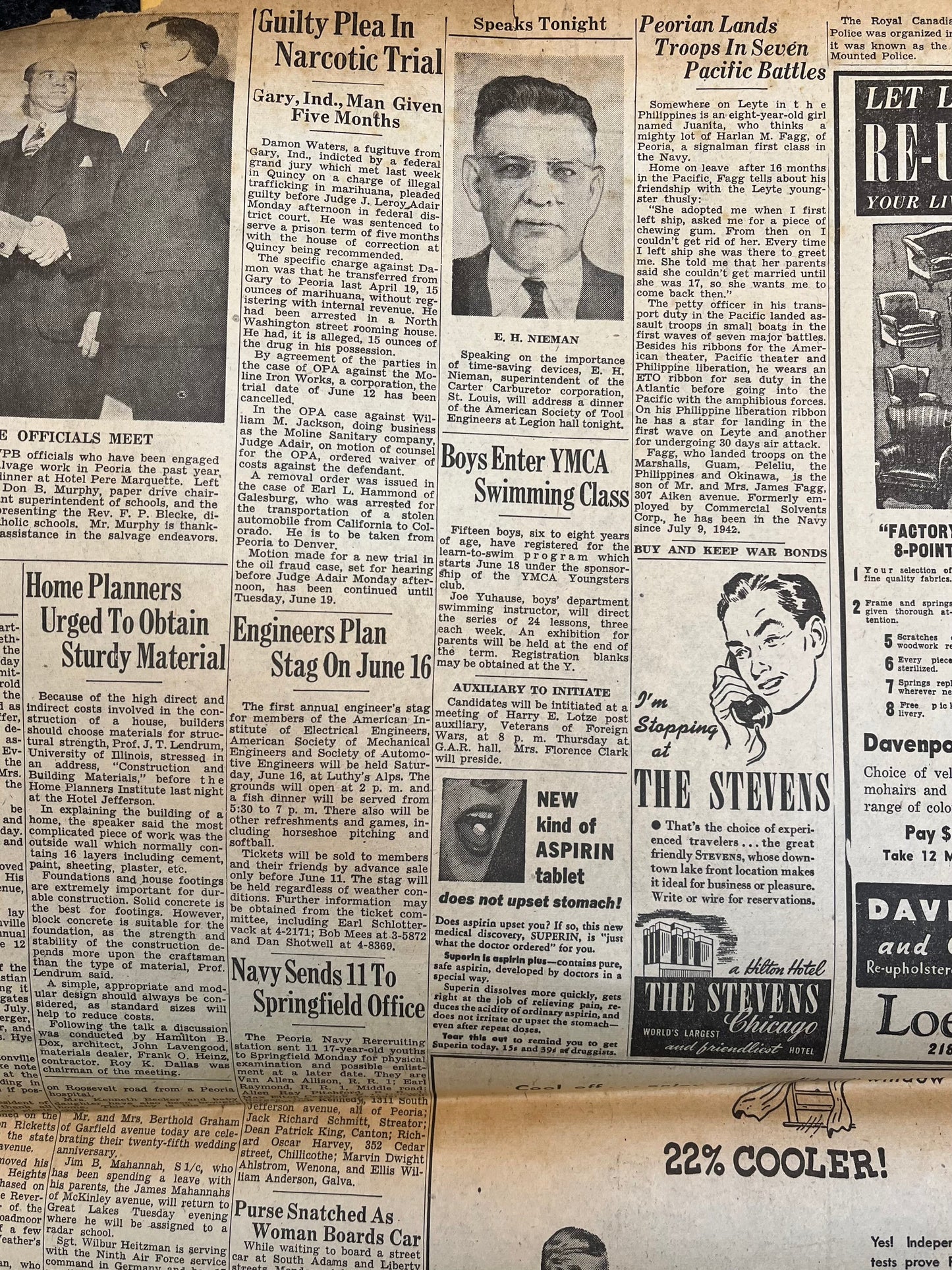 WW2 1945 Surrender of Germany – Churchill FDR Stalin Start Rule of Germany – Nimitz Battle For Okinawa - Original Vintage Newspaper