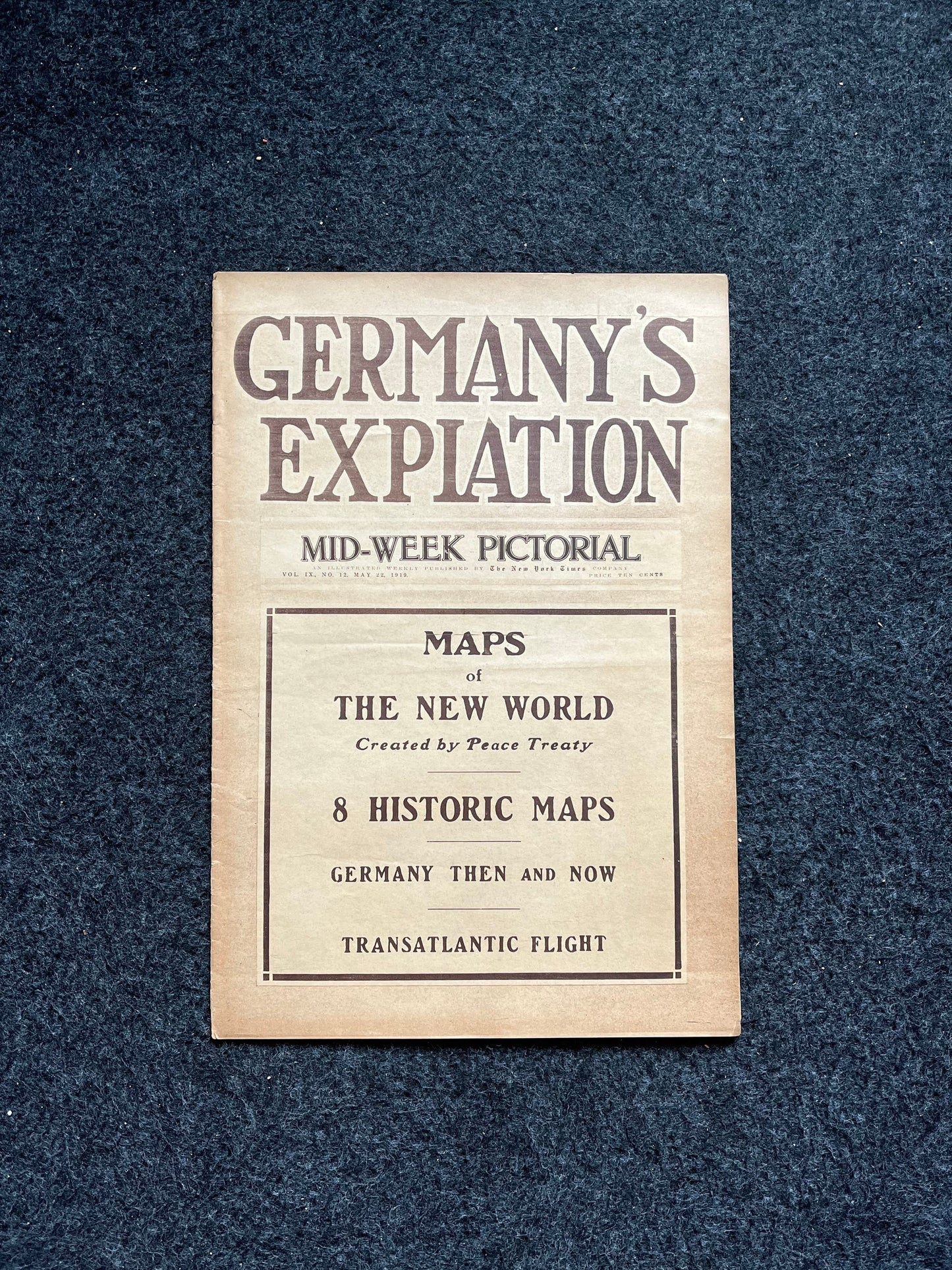 1919 World War I Reparations - NYtimes Treaty of Versailles Paris - Germany Expiation and Surrender - Germany Military History Hindenburg