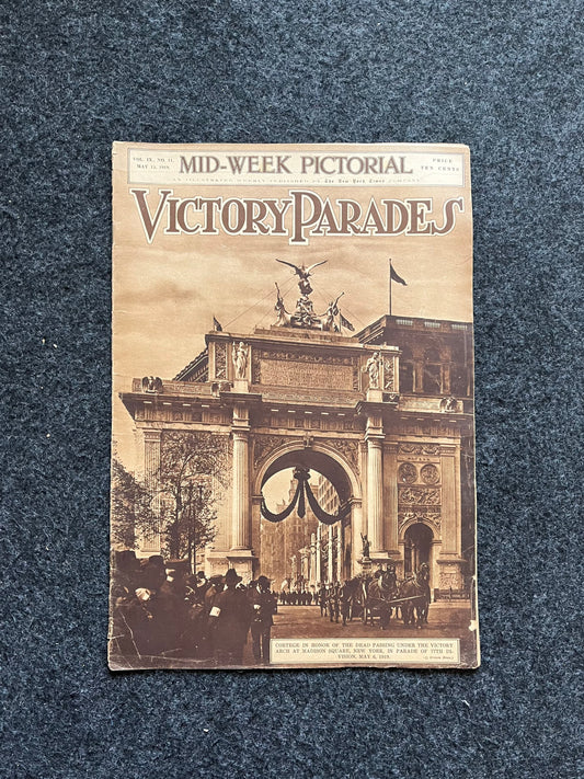 1919 WWI Victory Parades – New York Times Pictorial Newspaper – World War One Memorabilia Original Vintage Collectible – New York Paris WWI