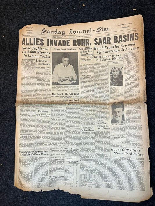 Best of the Rest - Late WW2 European Theatre Newspaper - Original Vintage World War 2 Memorabilia Newspaper - US Allied Forces Liberate WWII