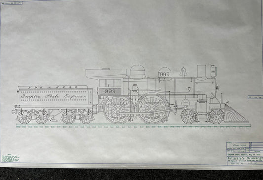 1980s Hobbyist Train Diagram- WW2 Union Pacific Big Boy Steam Locomotive - Vintage Railroad Artwork Wall Decor - Gifts for Train Enthusiasts