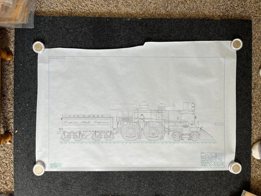 1980s Hobbyist Train Diagram- WW2 Union Pacific Big Boy Steam Locomotive - Vintage Railroad Artwork Wall Decor - Gifts for Train Enthusiasts