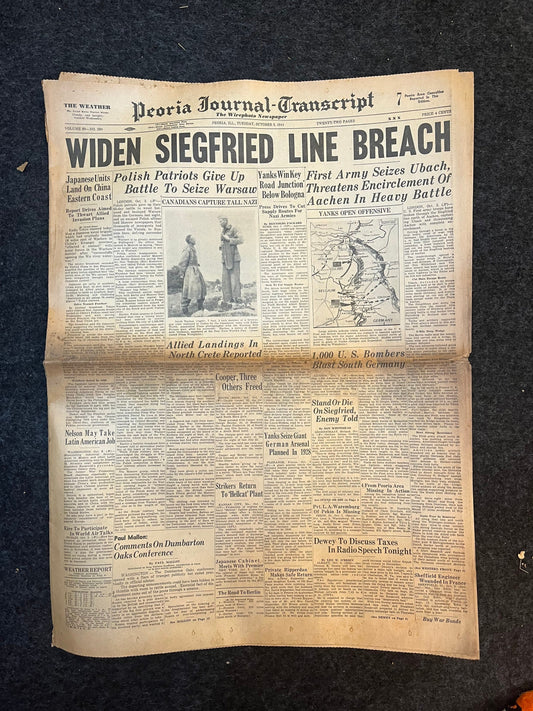 Best of the Rest - Late WW2 European Theatre Newspaper - Original Vintage World War 2 Memorabilia Newspaper - US Allied Forces Liberate WWII