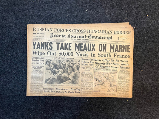 Best of the Rest - Late WW2 European Theatre Newspaper - Original Vintage World War 2 Memorabilia Newspaper - US Allied Forces Liberate WWII