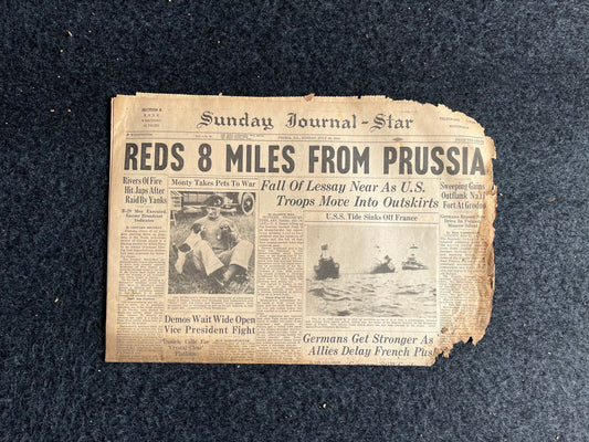 Best of the Rest - Late WW2 European Theatre Newspaper - Original Vintage World War 2 Memorabilia Newspaper - US Allied Forces Liberate WWII