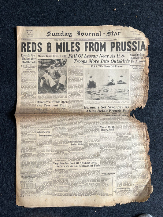 Best of the Rest - Late WW2 European Theatre Newspaper - Original Vintage World War 2 Memorabilia Newspaper - US Allied Forces Liberate WWII