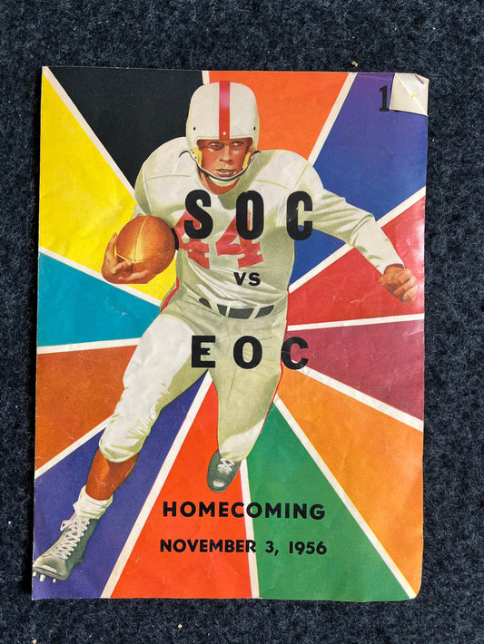 Vintage 1950s SOC Golden Bears Football Pamphlet - Original Football Pamphlet and Soda Ads - Original College Sports Ads