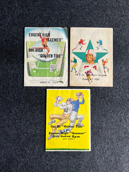 Vintage 1950s SOC Golden Bears Football Pamphlet - Original Football Pamphlet and Soda Ads - Original College Sports Ads