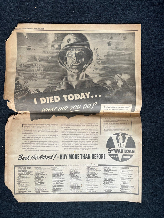 Best of the Rest - Late WW2 European Theatre Newspaper - Original Vintage World War 2 Memorabilia Newspaper - US Allied Forces Liberate WWII