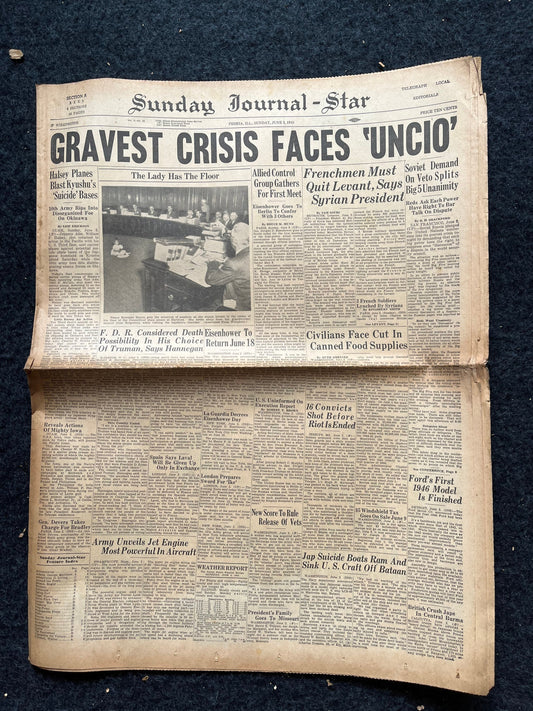 Best of the Rest - Late WW2 European Theatre Newspaper - Original Vintage World War 2 Memorabilia Newspaper - US Allied Forces Liberate WWII