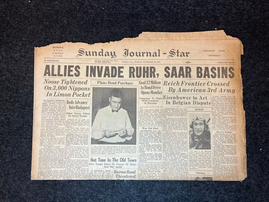 Best of the Rest - Late WW2 European Theatre Newspaper - Original Vintage World War 2 Memorabilia Newspaper - US Allied Forces Liberate WWII