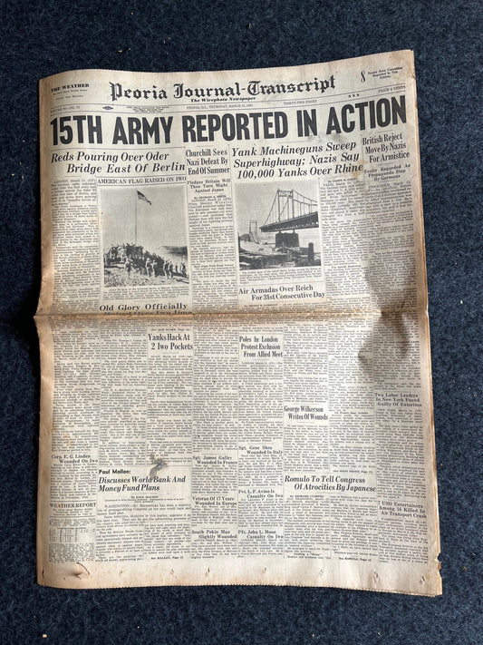 Best of the Rest - Late WW2 European Theatre Newspaper - Original Vintage World War 2 Memorabilia Newspaper - US Allied Forces Liberate WWII