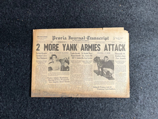 Best of the Rest - Late WW2 European Theatre Newspaper - Original Vintage World War 2 Memorabilia Newspaper - US Allied Forces Liberate WWII